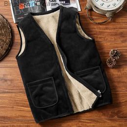 Men's Vests Casual Sleeveless Jacket Autumn Winter Men Warm Fleece Mens Vest Jacket Velvet Thick Sleeveless Men's Vest Gilet Clothing 5XLL231014