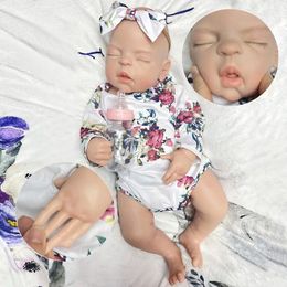 A Lifelike Full Body Soft Solid Silicone Newborn Baby Doll Perfect for Collection Gift Halloween/Thanksgiving Day/Christmas gift