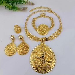 Wedding Jewelry Sets EMMA Fashion Trend Set For Women Rhinestone Large Pendant Necklace 231013