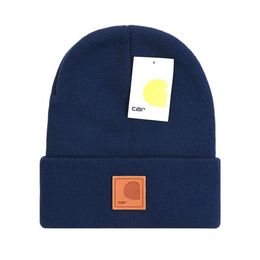 New Autumn and Winter Knitted hat Luxury beanie cap winter men and women Unisexembroidered logo carhar wool blended hats high quality outdoor warm brimless T-18