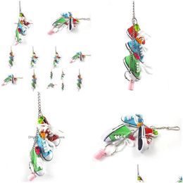 Other Bird Supplies Parrot Games Toys For Birds Mini Canvas Shoes Chew Bite Decoration Hanging Cage Funny Craft Drop Delivery Home G Dh8Bq