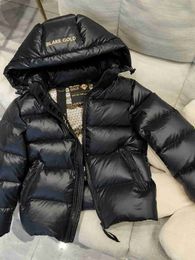 Down Coat Winter Boys Jacket White Duck Down Loose Hooded Coats Girls Warm Outerwear Black Gold Lining Children Waterproof Parka XMP379 J231013