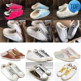 com caixa Luxe Designer Sneakers Super Star Womens Slip on Plush Loafer Sapatos Casuais Itália Moda Superstar Branco Do-Old Dirty Austrália