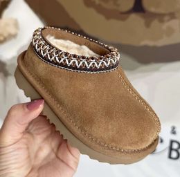 Toddler Tasman II Slippers Tazz Baby Shoes Kids Chestnut Fur Slides Sheepskin Shearling Classic Ultra Mini Boot Winter Mules Slip-on Wool Little Big656