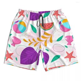 Men's Shorts Swim Summer Swimwear Man Swimming Trunks Beach Surf Board Male Clothing Pants Watermelon Starfish