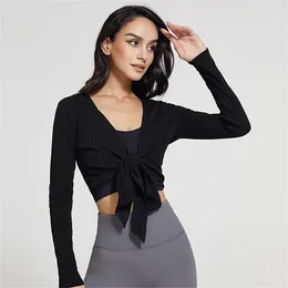 Active Shirts Women's Yoga Jacket Shirt Long Sleeve Running Sports T-Shirt Quick Dry Breathable Fitness