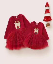 Newborn Baby Christmas dress Girls baby kids fashion long sleeve romper dresses Tutu Dress baby girl clothes20807763346789