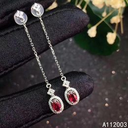Dangle Earrings KJJEAXCMY Fine Jewellery 925 Sterling Silver Inlaid Natural Ruby Female Eardrop Noble Support Detection