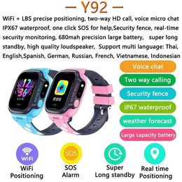 Y92 Kids Smart Watch Anti-Lost Smart Watch SOS Call Location Tracker Kids Safety Smart Bracelet for iPhone Android