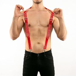 Bras Sets Fetish Men Sex Lingerie Pu Leather Harness Belt BDSM Body Bondage Straps Sexual Gay Clothes Rave Club Accessories Chest190e