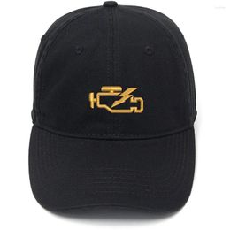 Ball Caps Lyprerazy Men's Baseball Cap Check Engine Light Embroidery Hat Cotton Embroidered Casual