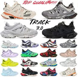 Top Series Track Sneakers Casual Shoes Tracks 3.0 Paris Italy Brand Triple Black Leather Rainted Platform Знаменитые тренеры спортивные спортивные дизайнтерные кроссовки для женщин.