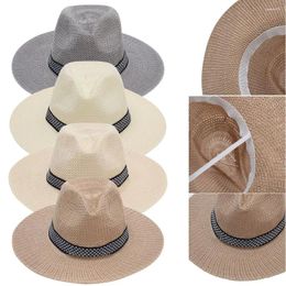 Berets Travel Panama Beach Fedora Men Women Summer Cap Straw Hat Sun