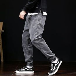 Men's Jeans Men Loose Fit Vintage Harem Pants Multi Pockets Denim Cargo Slack Bottom Hip Hop Jogger Fashion Streetwear243d
