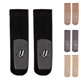 Men's Socks Five Pairs Of The Same Colour Crystal Ultrathin Traceless Glued Non Slip Massage Bottom Short Silk Travel Sleepers Woman