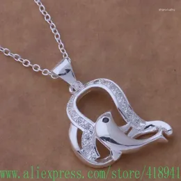 Chains Silver Plated Necklace Fashion Jewelry Pendant /bwyakofa Bdrajuya AN678