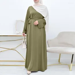 Ethnic Clothing Fashion Abaya Hijab Dress Women Muslim Solid Party Robe Dubai Turkey Kaftan Islamic 2023 Slim Dresses Oversized