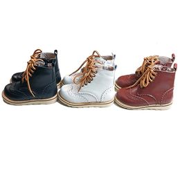 Boots Genuine Leather Children Riding Boots High quality Craft Baby boots Non-slip fashion Boys Girls boots kids shoes 231013