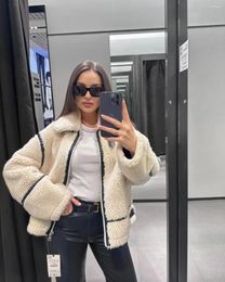 Women's Fur Autumn Lamb Wool Effect Jacket Coat 2023 European And American Fashion Trend Top