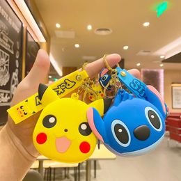 New Cartoon Silicone Mini Gift Cute Anime Characters Key Pendant Children's Zero Wallet Keychain Pendant