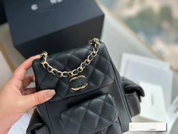 Designer Bag Flip Cowhide with Diamond Chain Backpack Makeup Mini Shoulder Fashion Womens Handbag Mobile Phone Bag nice cc