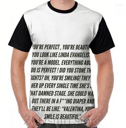Women's T Shirts Aja Valentina- Linda Evangelista Graphic T-Shirt Men Tops Tee Women Shirt Funny Print O-neck Short Sleeve Tshirts