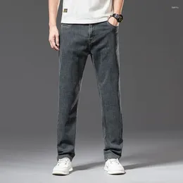 Men's Jeans 2023 Summer Thin Denim Grey Fashion Versatile Wash Loose Straight Pants