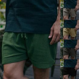 Men's Shorts Colour Pocket Spring Cotton Up Solid And Mens Summer Lace Casual Pants