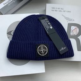St0ne lsland Beanie Compass patch logo knitted hat 1:1 official sync cap fashion casual high density elastic knitted hat winter unisex warm hat