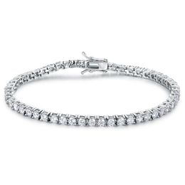 100% Authentic Solid 925 Sterling Silver tennis chains Hip-hop Tide Bracelets Zircon 3mm Bracelet Tennis bracelet Luxury silver Je222y