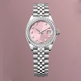 ladies jewellery watches ballon dial 31 Midsize Diamond Bezel Ladies Watch relojes automaticos watches high quality mens Mechanical Watches designer Pink dial