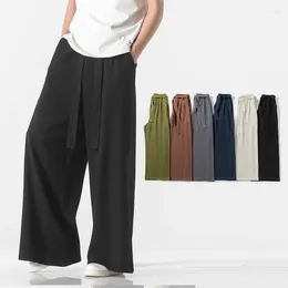 Men's Pants 2023 Summer Chinese Style Casual Linen Fashion Large Cotton Wide Leg Men