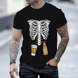 Men's T Shirts Shirt For Men Halloween Costumes Skeleton Brand Tshirts Fashion T-shirt Casual Clothing Tops Tee Homme