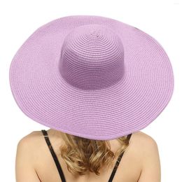 Wide Brim Hats Summer For Women Bongrace Straw Beach Hat Little Girl Sun Cap Foldable Ladies Visor Sunhat