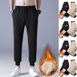 Men's Pants 2024 Man Autumn And Winter Clothing Casual Trousers Sport Jogging Tracksuits Sweatpants Thermal Drawstring