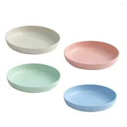 Disposable Dinnerware 4pcs Household Serving Dishes Plastic Anti-fall Dish Storage Plates Borden