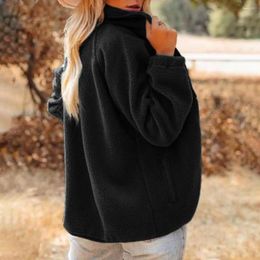 Women's Vests Ladies Long Sleeve Coat Loose Polyester Thermal Stand Collar Lady Casual Jacket Everyday Wear