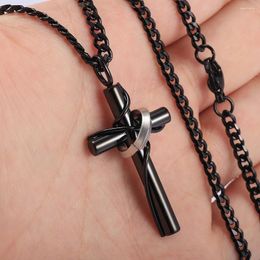 Pendant Necklaces Cross Necklace For Men Boys Stainless Steel Jesus Christ Charm Accessories Gift Wholesale DKP693