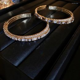 Bangle Fashion Luxury Multi Layers Crystal Rhinestone Bracelets Bangles Open Adjustable Wedding Pulseras Jewellery Girl Gifts