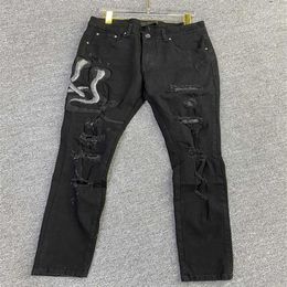 21SS Style Classic Slim-leg Mens Jeans Men Clothing Fit Straight Biker Ripper Zipper Full length Snakes Pants Casual Size 28-402252