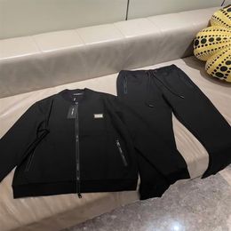 2023 fall and winter luxury designer mens black high quality tracksuits - CHINESE SIZE sweatsuit - mens training jogging sweat tra252S