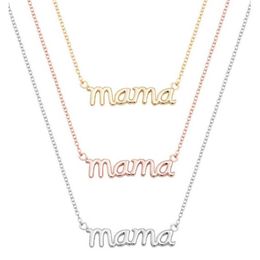 10PCS Small Mama Mom Mommy Letters Necklace Stamped Word Initial Love Alphabet Mother Necklaces for Thanksgiving Mother's Day2803