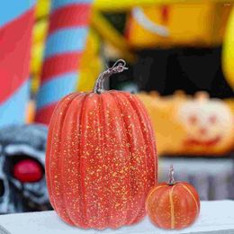 Decorative Flowers 1 Set Artificial Pumpkins Decor Foams Fake Pumpkin Model Halloween Party Ornament