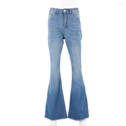 Women's Jeans Wide Leg Flattering High Waist Stylish Stretchy Casual And Commuting Denim Pants For Women Supply