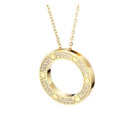 45cm full cz stainless steel love necklaces & pendants fashion choker necklace women men Lover neckalce Jewellery gift with velvet b2273