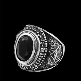 1pc Worldwide Sea Cruiser Ring 316L Stainless Steel Band Party Fashion Jewelry Eye Stone ring3056