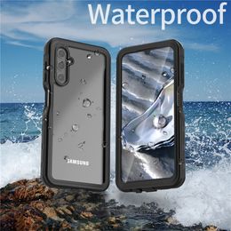 Waterproof Transparent Phone Case for Samsung Galaxy A14 5G A13 A12 A32 A42 A52 A33 A53 A34 A54 A02S A03S A04S A23 A24 A25 Sports Full Protective Rugged Armour Clear Shell