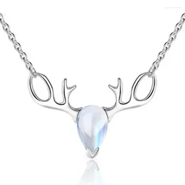 Pendant Necklaces Charm Luxury Aesthetics Deer Original Design Crystal Necklace Fashion Girl Jewelry On The Neck Gift
