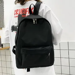 School Bags Small Backpacks For Teenagers Girls Nylon Women Backpack White Bookbag Fashion Solid Color Travel Street Trend