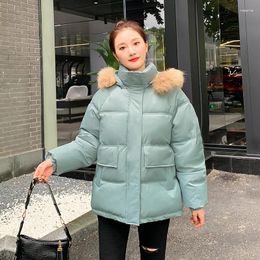 Women's Trench Coats Quilted Winter Coat Warm Puffer Jacket Thicken Snow Parka With Removable Hood Fur Outwear